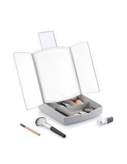 3-In-1 Folding LED Mirror with Make-up Organiser Panomir InnovaGoods Table-top stand (Refurbished C)