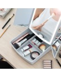 3-In-1 Folding LED Mirror with Make-up Organiser Panomir InnovaGoods Table-top stand (Refurbished C)