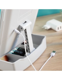 3-In-1 Folding LED Mirror with Make-up Organiser Panomir InnovaGoods Table-top stand (Refurbished C)