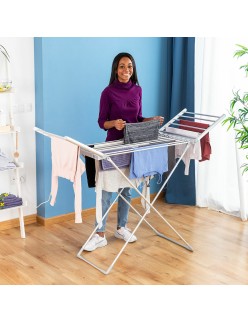 Folding Electric Drying Rack with Wings Drywing InnovaGoods   230 W 20 Bars Plastic (Refurbished B)