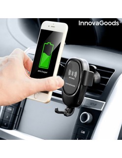 Mobile Phone Holder with Wireless Charger for Cars InnovaGoods V0103067 (Refurbished A)