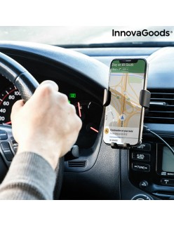 Mobile Phone Holder with Wireless Charger for Cars InnovaGoods V0103067 (Refurbished A)