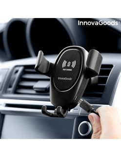 Mobile Phone Holder with Wireless Charger for Cars InnovaGoods V0103067 (Refurbished A)