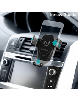 Mobile Phone Holder with Wireless Charger for Cars InnovaGoods V0103067 (Refurbished A)