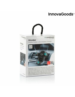 Mobile Phone Holder with Wireless Charger for Cars InnovaGoods V0103067 (Refurbished A)
