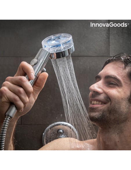 Chuveiro Ecológico com Hélice de Pressão e Filtro Purificador InnovaGoods HELIWER Multicolor Aço inoxidável (Recondicionado A)
