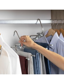 5-in-1 Multiple Trouser Hanger Havser InnovaGoods Stainless steel (Refurbished A)