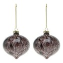 Weihnachtsbaumkugeln (2 pcs) 112490 Braun Rot 8 cm (2 Stück)