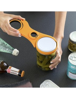 Abre-Garrafas Multifunções 5 em 1 InnovaGoods Laranja Polipropileno (Recondicionado A)