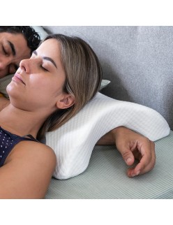 Almofada Viscoelástica Cervical para Casais Cozzy InnovaGoods Branco Espuma viscoelástica (Recondicionado A)