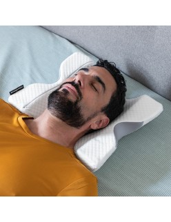 Almofada Viscoelástica Cervical para Casais Cozzy InnovaGoods Branco Espuma viscoelástica (Recondicionado A)