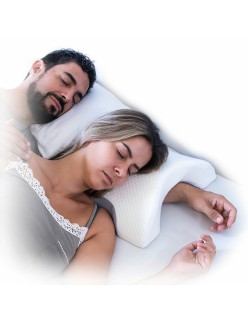 Almofada Viscoelástica Cervical para Casais Cozzy InnovaGoods Branco Espuma viscoelástica (Recondicionado A)