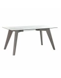 Mesa de Jantar DKD Home Decor Cristal Cinzento Transparente Madeira MDF (160 x 90 x 75 cm)