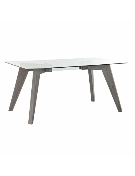 Mesa de Jantar DKD Home Decor Cristal Cinzento Transparente Madeira MDF (160 x 90 x 75 cm)