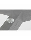 Mesa de Jantar DKD Home Decor Cristal Cinzento Transparente Madeira MDF (160 x 90 x 75 cm)