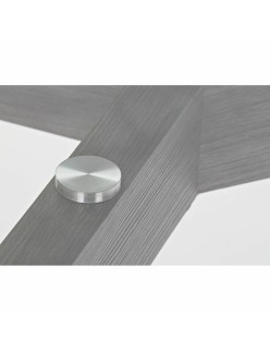 Mesa de Jantar DKD Home Decor Cristal Cinzento Transparente Madeira MDF (160 x 90 x 75 cm)