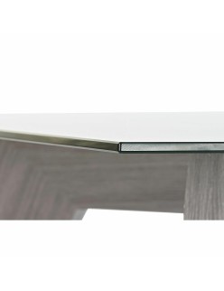 Mesa de Jantar DKD Home Decor Cristal Cinzento Transparente Madeira MDF (160 x 90 x 75 cm)
