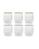 Set of glasses Home ESPRIT Transparent Golden Crystal 320 ml (6 Units)
