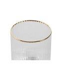 Set of glasses Home ESPRIT Transparent Golden Crystal 320 ml (6 Units)