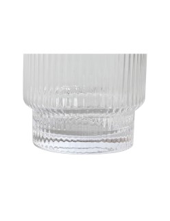 Set of glasses Home ESPRIT Transparent Golden Crystal 320 ml (6 Units)