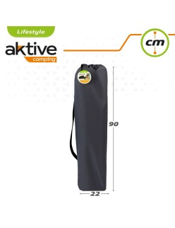 Cadeira de Campismo Aktive 52882 Preto Aço 2 lugares (Recondicionado B)