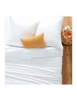 Fitted bottom sheet Atmosphera White 160 x 200 cm