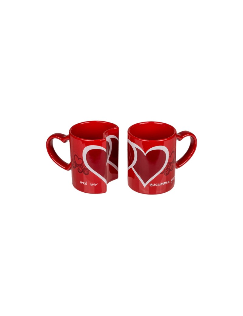 Set of Mugs Out of the Blue Red Stoneware (2 Units)
