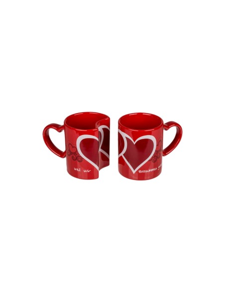 Set of Mugs Out of the Blue Red Stoneware (2 Units)