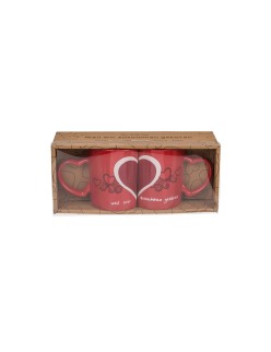 Set of Mugs Out of the Blue Red Stoneware (2 Units)