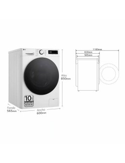 Lavadora-Secadora Inteligente LG F4DR6011AGW 11 kg/6 kg 1400 rpm