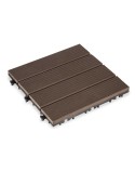 Ladrilho Encaixável Ibergarden SM-AP-ALCF Castanho Polietileno Compósito 30 x 2,6 x 30 cm