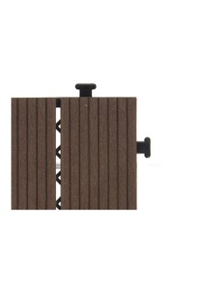 Ladrilho Encaixável Ibergarden SM-AP-ALCF Castanho Polietileno Compósito 30 x 2,6 x 30 cm