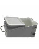 Fridge DKD Home Decor With wheels Grey Dark grey Steel polypropylene 56 L 74 x 43 x 80 cm (74 x 43 x 80 cm)
