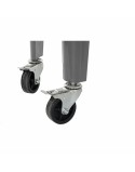 Geladeira DKD Home Decor Com rodas Cinzento Cinzento escuro Aço Polipropileno 56 L 74 x 43 x 80 cm (74 x 43 x 80 cm)