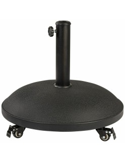 Base for beach umbrella Colorbaby 25 kg With wheels Black Steel Cement