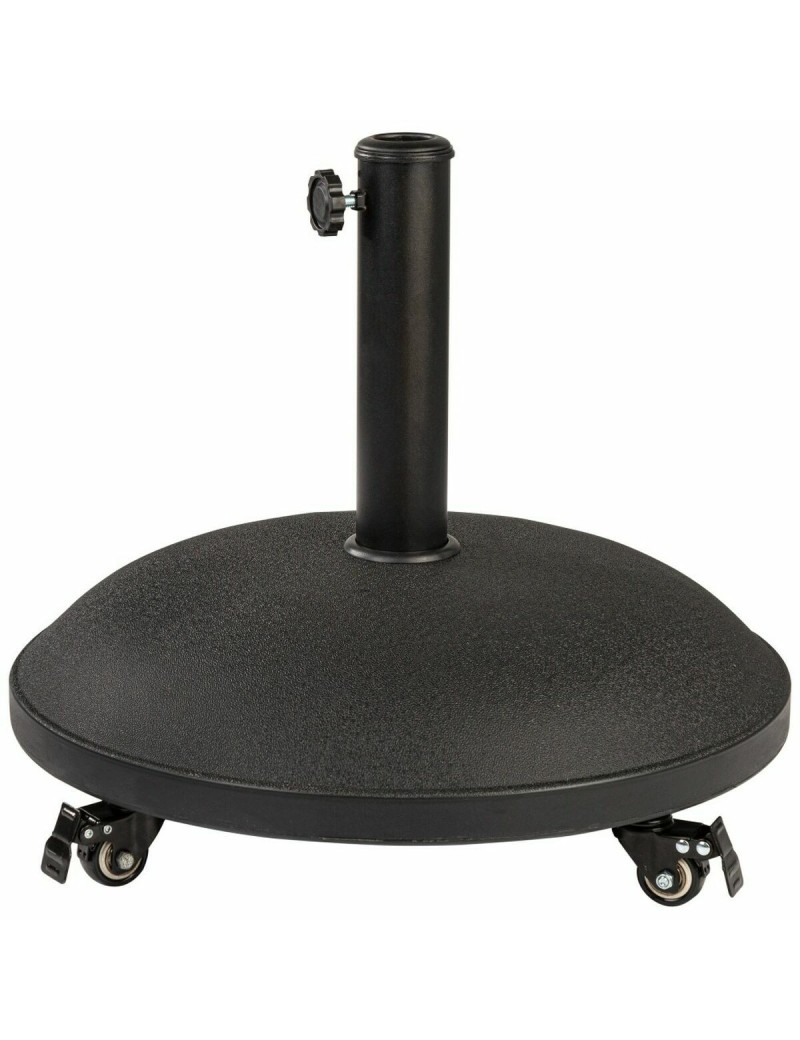 Base for beach umbrella Colorbaby 25 kg With wheels Black Steel Cement