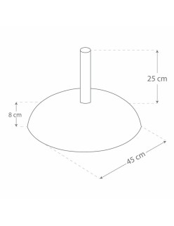 Base for beach umbrella Colorbaby 15 kg Black Steel Cement