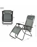 Sun-lounger Colorbaby Dark grey