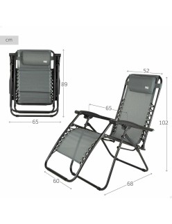 Sun-lounger Colorbaby Dark grey