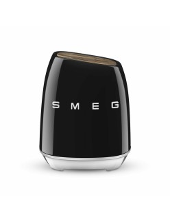 Set of Kitchen Knives and Stand Smeg KBSF02BL Black Stainless steel