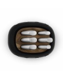 Set di Coltelli da Cucina con Supporto Smeg KBSF02BL Nero Acciaio inossidabile