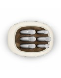 Set di Coltelli da Cucina con Supporto Smeg KBSF02CR Crema Acciaio inossidabile