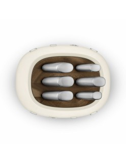 Set di Coltelli da Cucina con Supporto Smeg KBSF02CR Crema Acciaio inossidabile