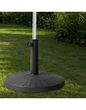 Base para Guarda-Sol Aktive 10 kg Preto Aço Poliresina 44,5 x 33 cm