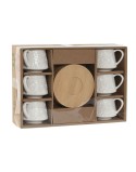 Tazza Home ESPRIT Bianco Bambù Porcellana 90 ml