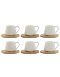 Tazza Home ESPRIT Bianco Bambù Porcellana 90 ml