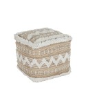 Footrest Home ESPRIT White Brown 59 x 59 x 59 cm