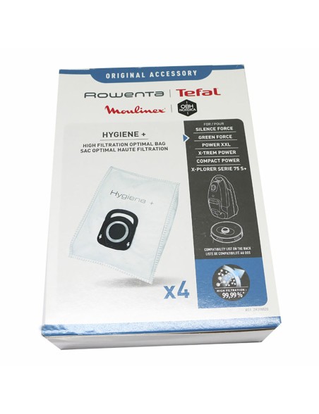 Bolsa Sobresselente para Aspirador Sil.ex Rowenta, Tefal Hygiene + 19,5 x 27,5 cm (5 Unidades)