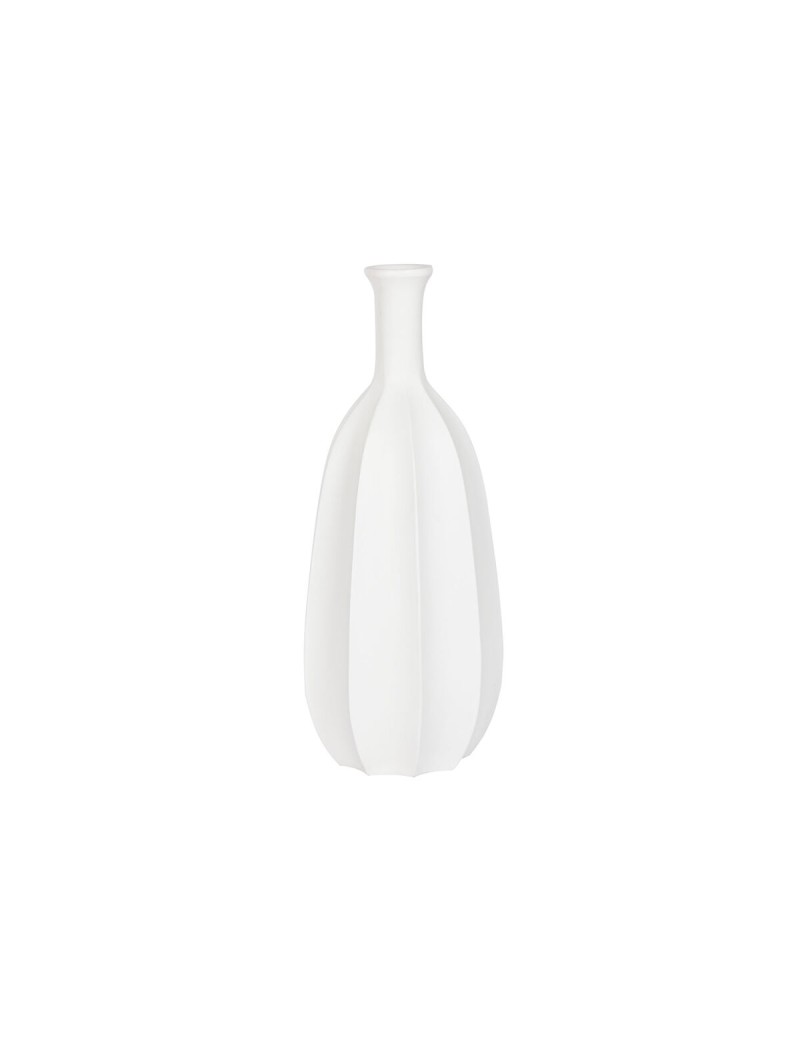 Vase Home ESPRIT White Fibreglass 30 x 30 x 80 cm
