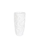 Plantador Home ESPRIT Branco Fibra de Vidro Ondas 35 x 35 x 71 cm